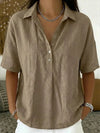 Zenova® | Collared Blouse with Button Detail